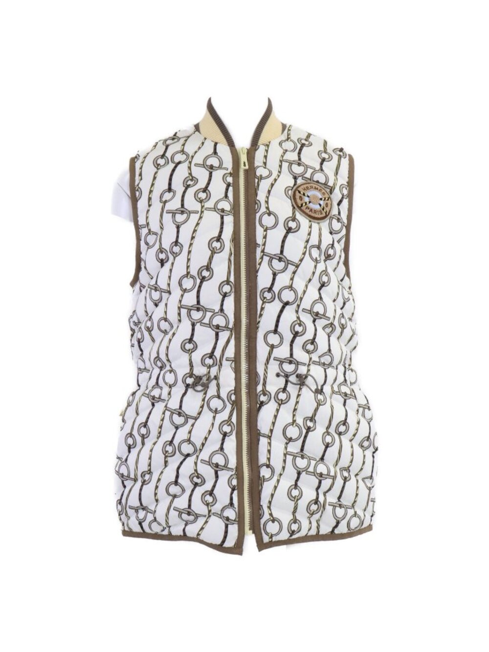 Hermes All Over Print Quilted Down 34 Jacket